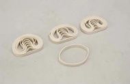 SLEC WHITE RUBBER BAND - WING BANDS - 6"/152MM (PK10) SL044C
